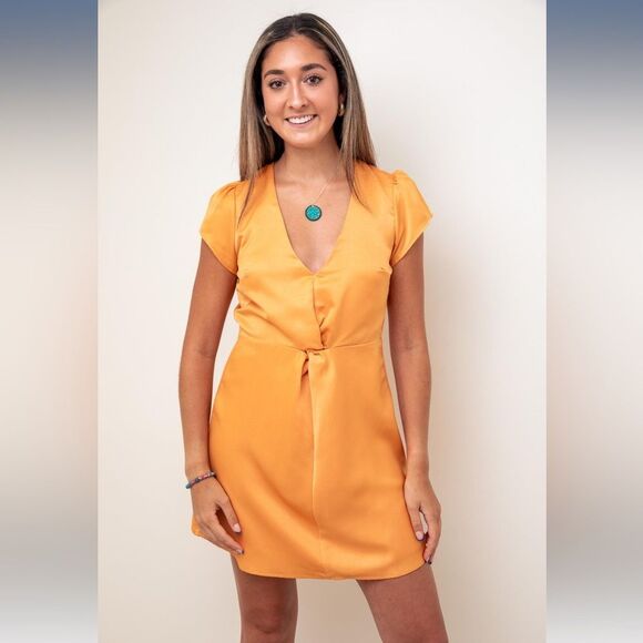 LOST + WANDER Apricot Sunset Mini Dress - Picture 1 of 12
